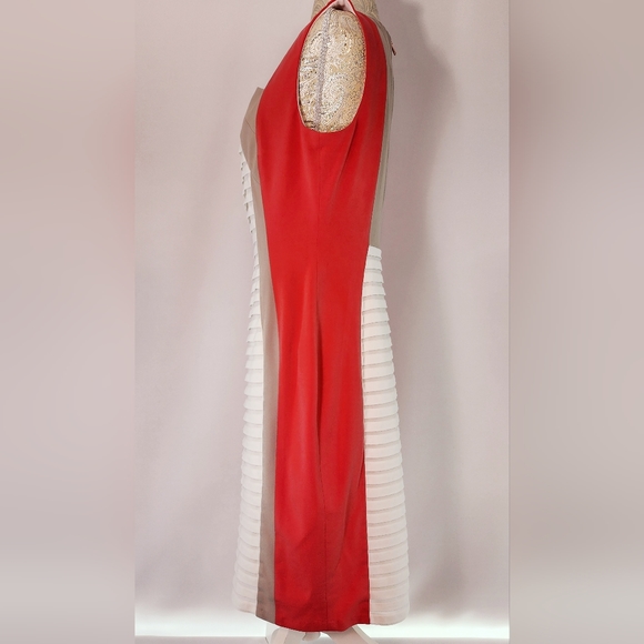 JAX sleeveless sheath dress with criss cross neck cut out - Picture 2 of 9